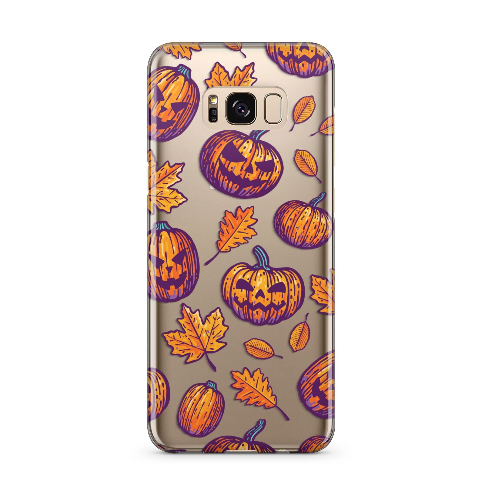 Purple and Orange Autumn Illustrations Samsung Galaxy S8 Plus Case