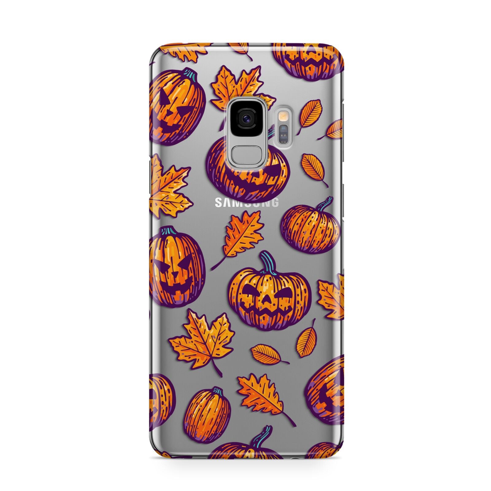 Purple and Orange Autumn Illustrations Samsung Galaxy S9 Case