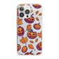 Purple and Orange Autumn Illustrations iPhone 13 Pro Clear Bumper Case