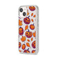 Purple and Orange Autumn Illustrations iPhone 14 Clear Tough Case Starlight Angled Image