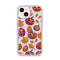 Purple and Orange Autumn Illustrations iPhone 14 Glitter Tough Case Starlight