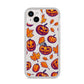 Purple and Orange Autumn Illustrations iPhone 14 Plus Clear Tough Case Starlight
