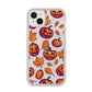 Purple and Orange Autumn Illustrations iPhone 14 Plus Glitter Tough Case Starlight