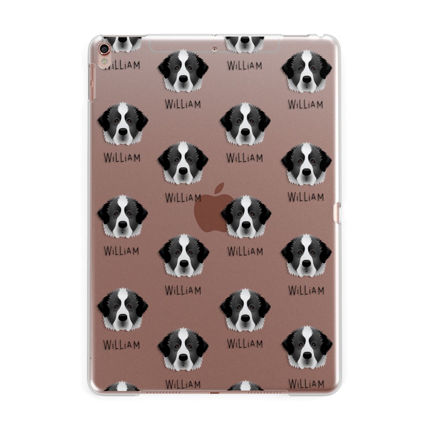 Pyrenean Mastiff Icon with Name Apple iPad Rose Gold Case