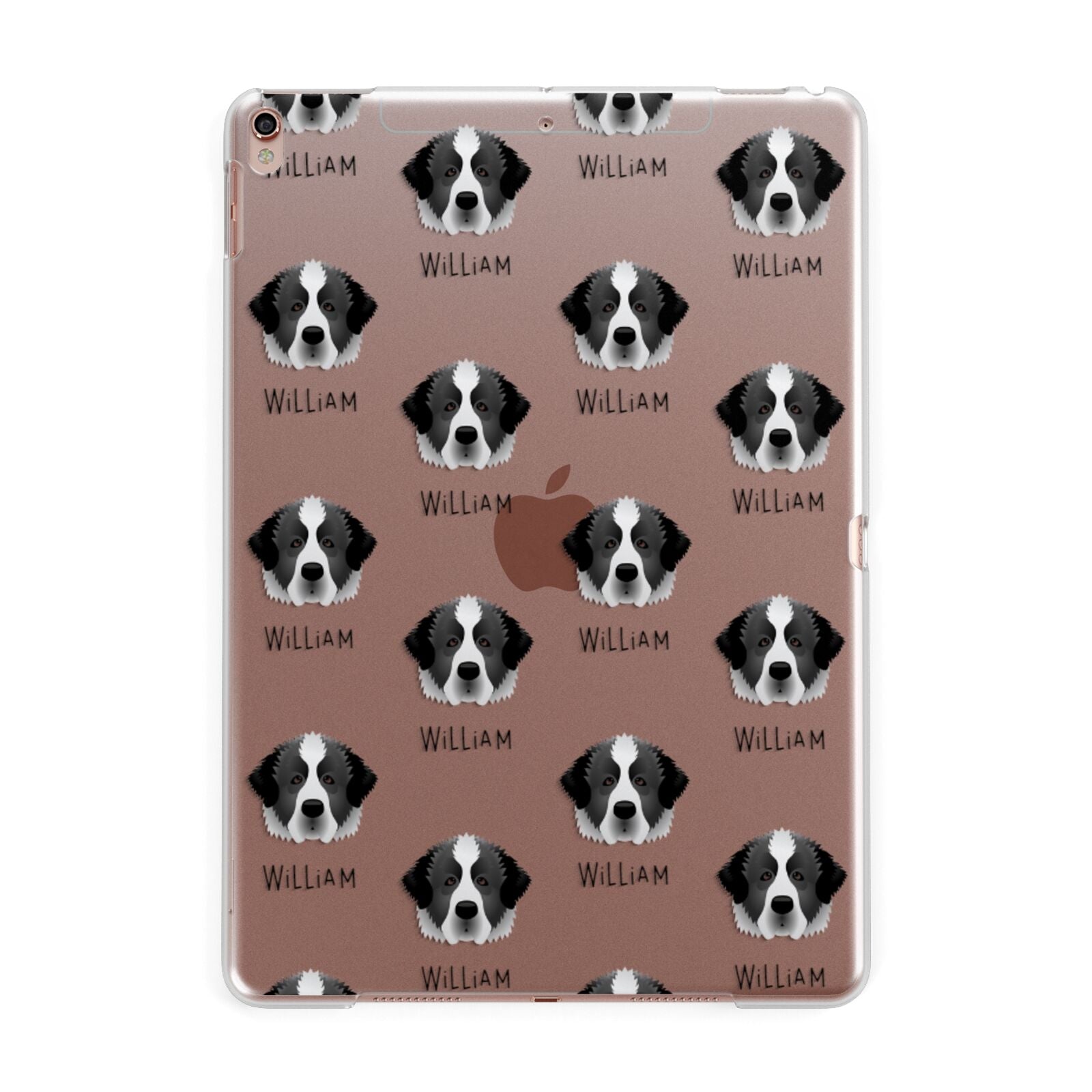 Pyrenean Mastiff Icon with Name Apple iPad Rose Gold Case
