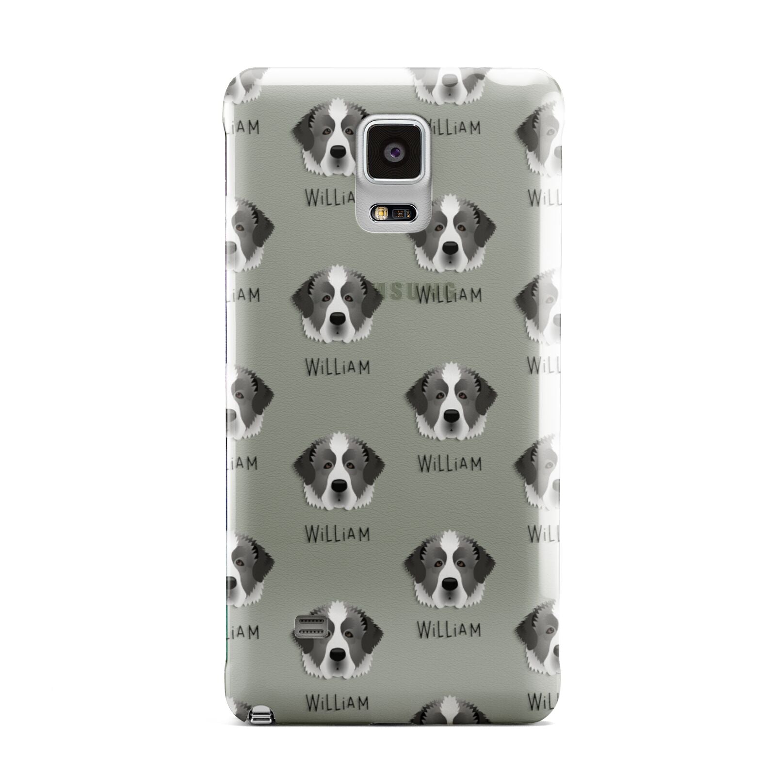 Pyrenean Mastiff Icon with Name Samsung Galaxy Note 4 Case