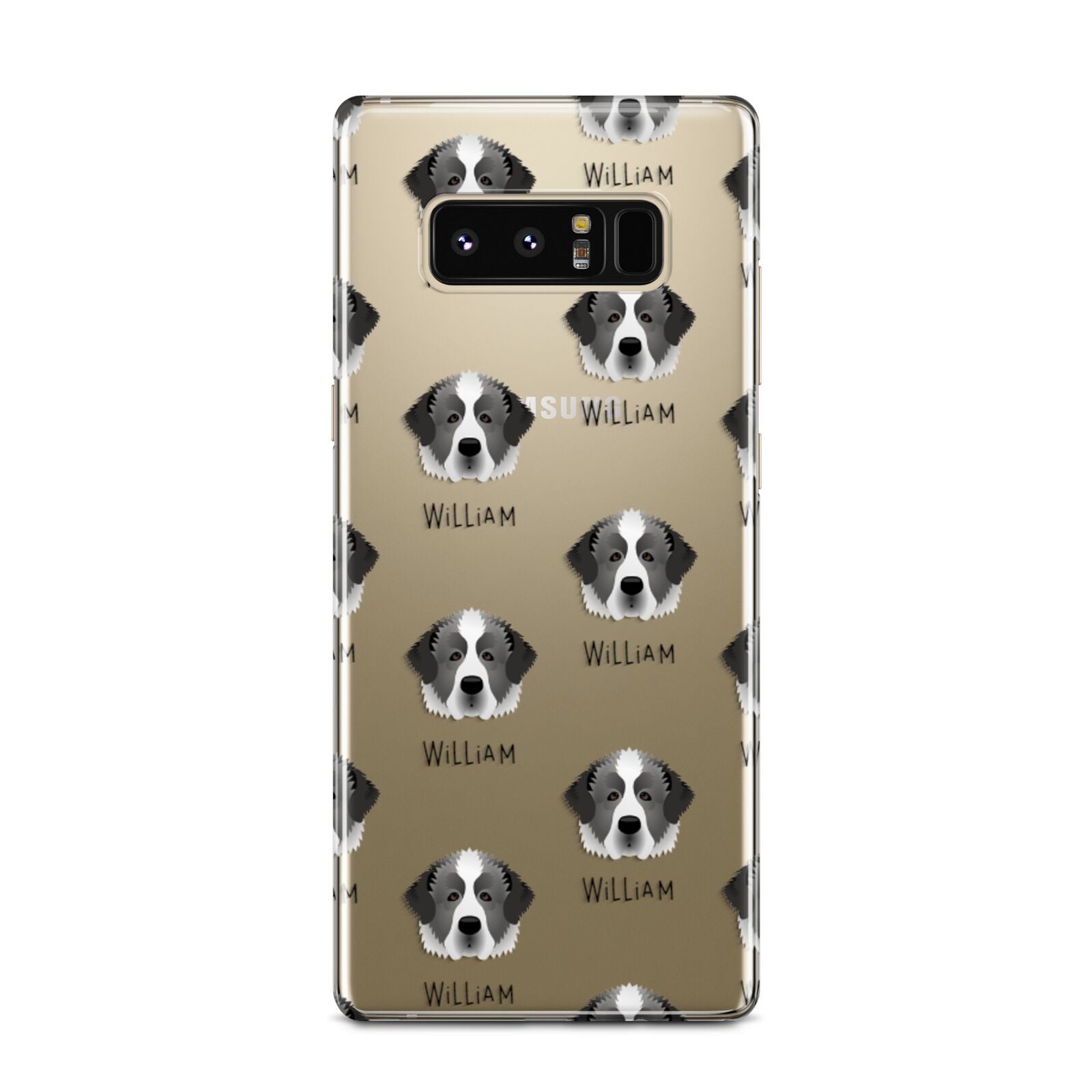 Pyrenean Mastiff Icon with Name Samsung Galaxy Note 8 Case