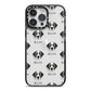 Pyrenean Mastiff Icon with Name iPhone 14 Pro Max Black Impact Case on Silver phone