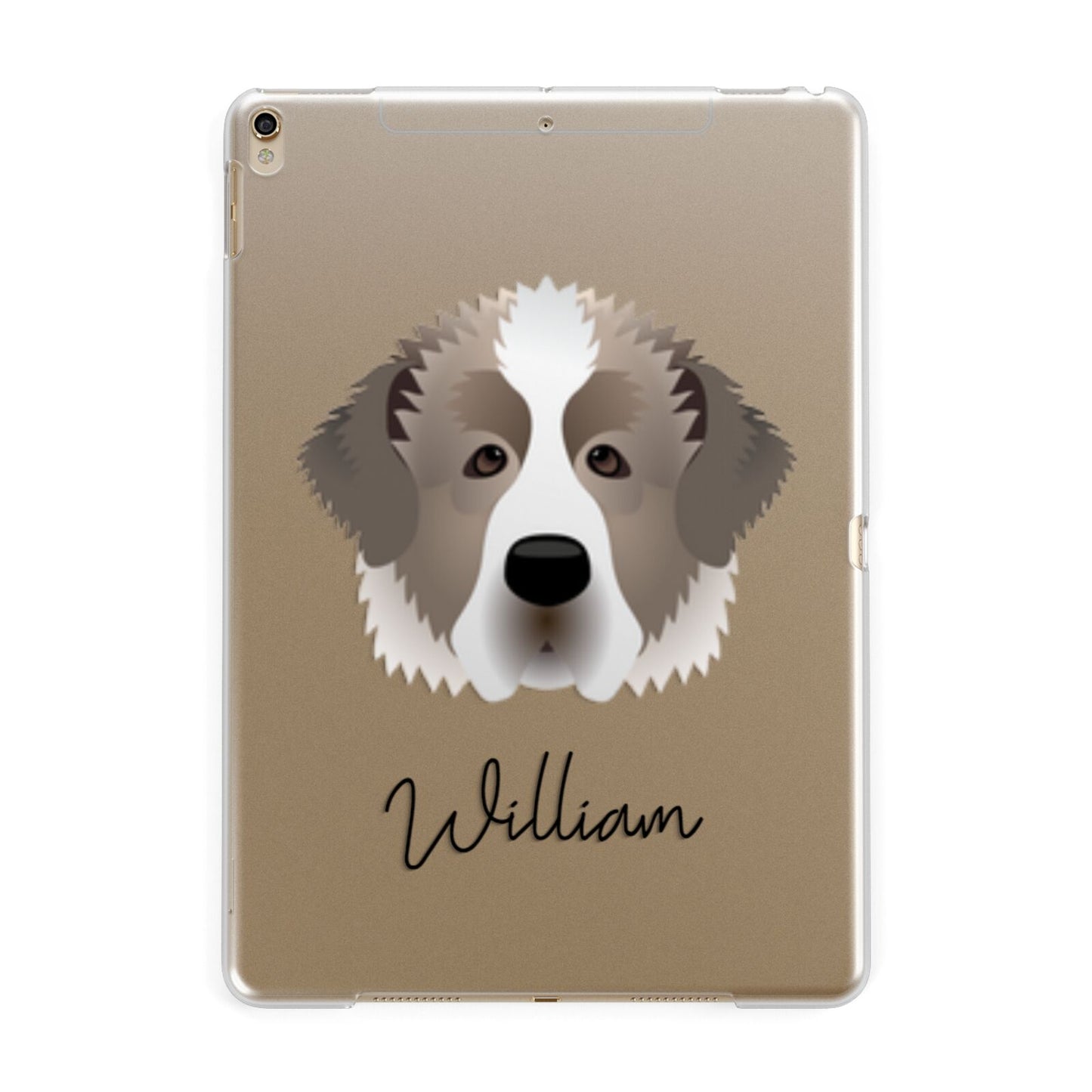 Pyrenean Mastiff Personalised Apple iPad Gold Case