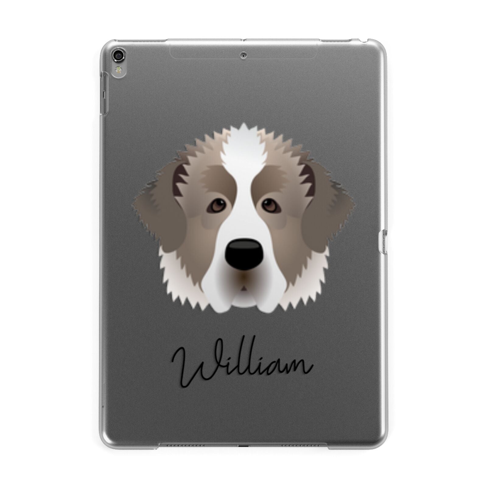 Pyrenean Mastiff Personalised Apple iPad Grey Case