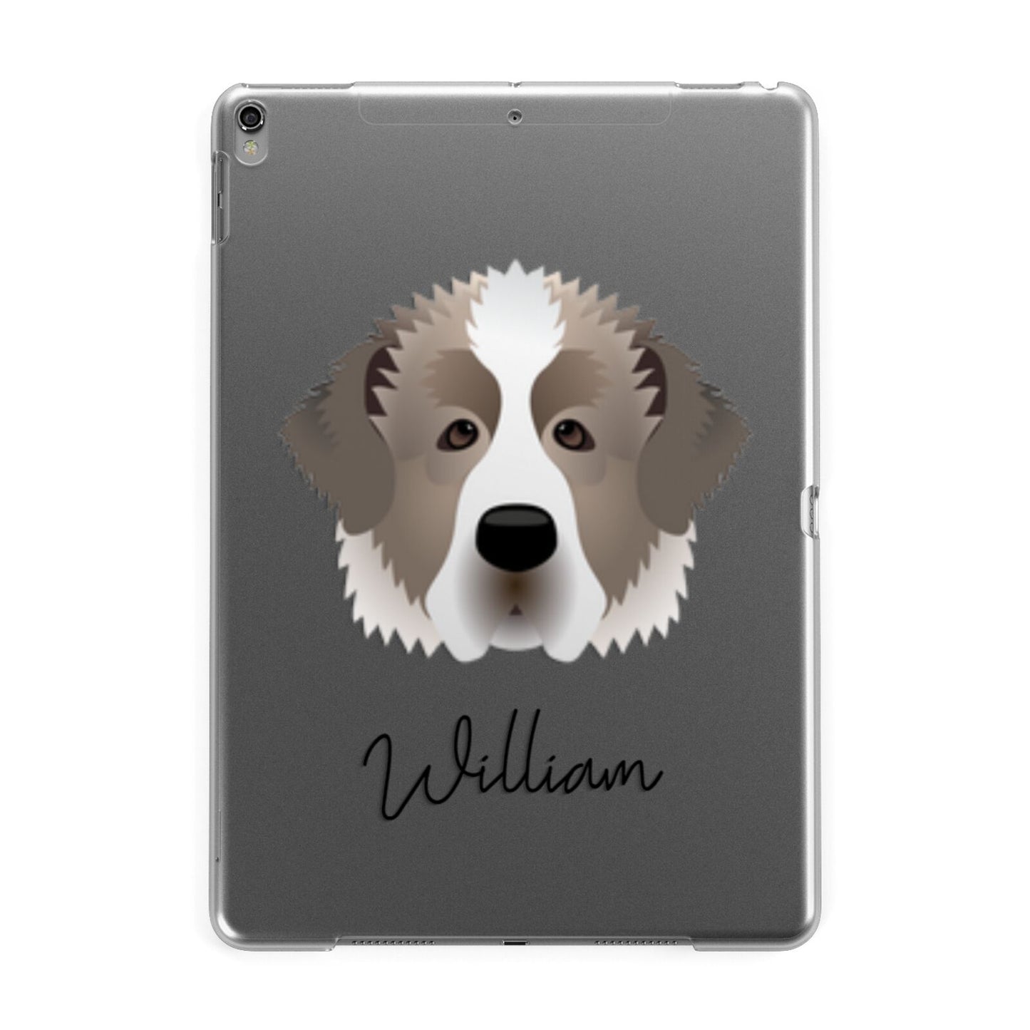 Pyrenean Mastiff Personalised Apple iPad Grey Case