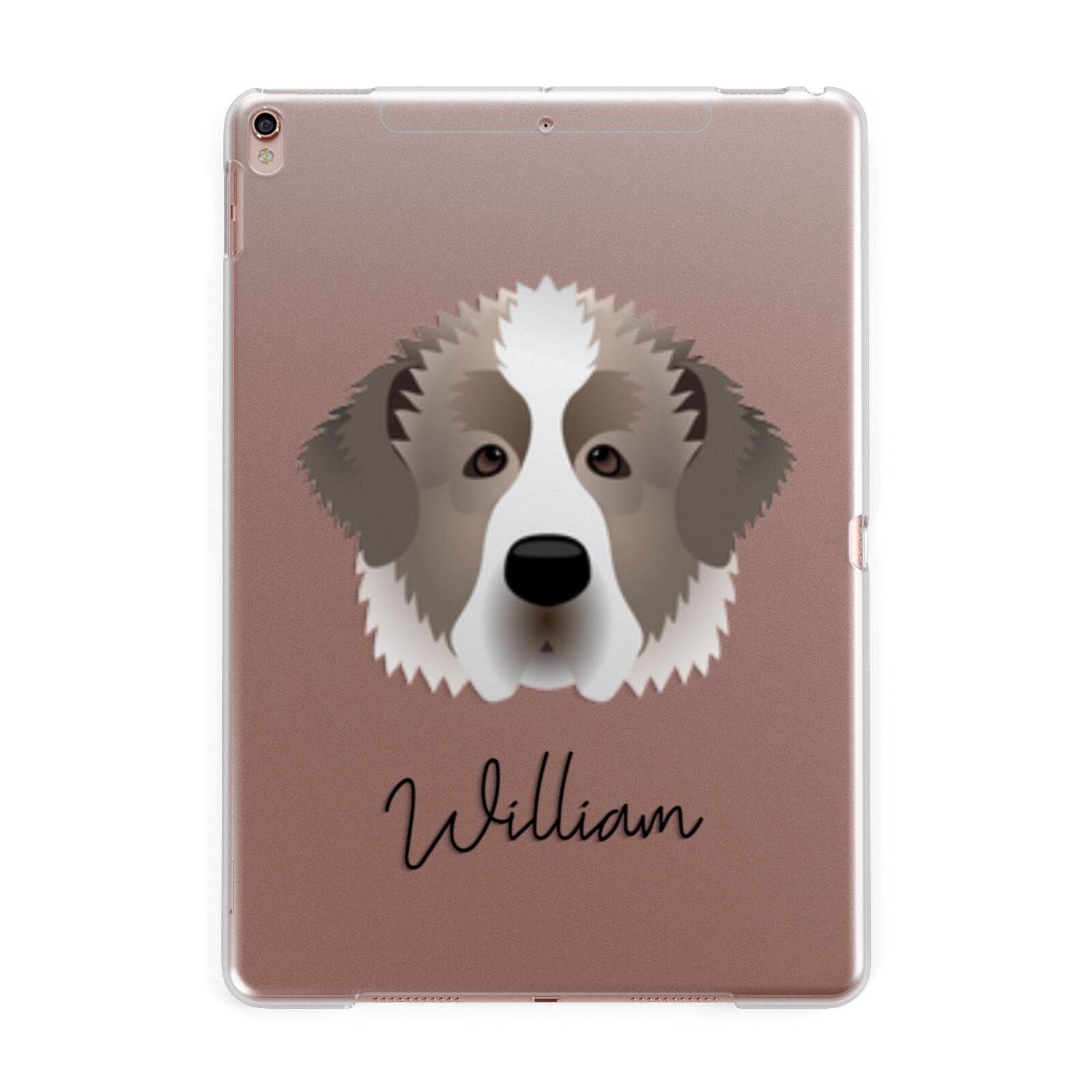 Pyrenean Mastiff Personalised Apple iPad Rose Gold Case