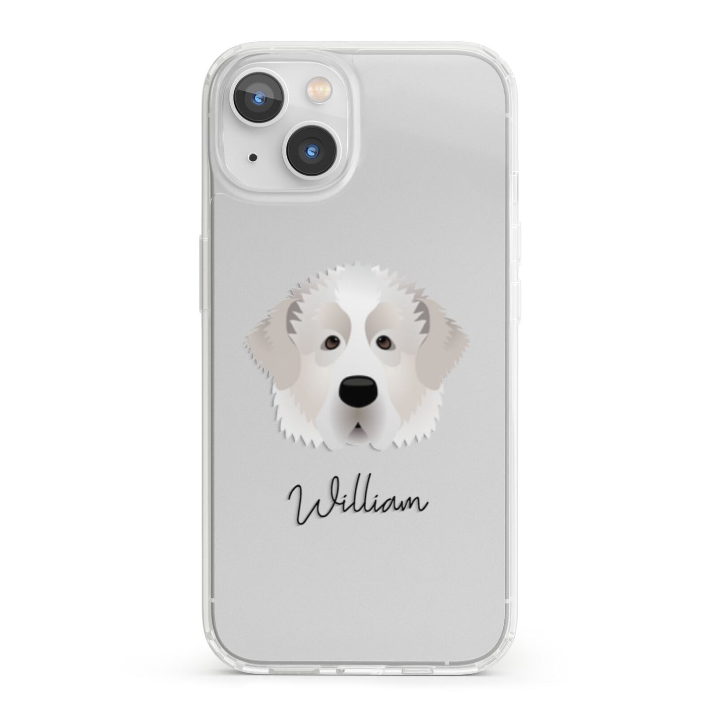 Pyrenean Mastiff Personalised iPhone 13 Clear Bumper Case