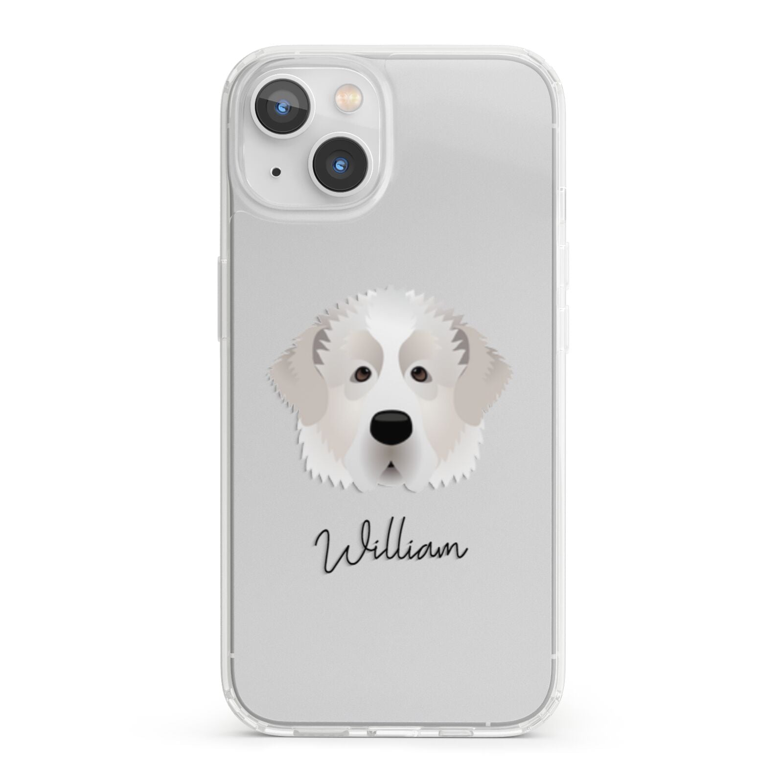 Pyrenean Mastiff Personalised iPhone 13 Clear Bumper Case