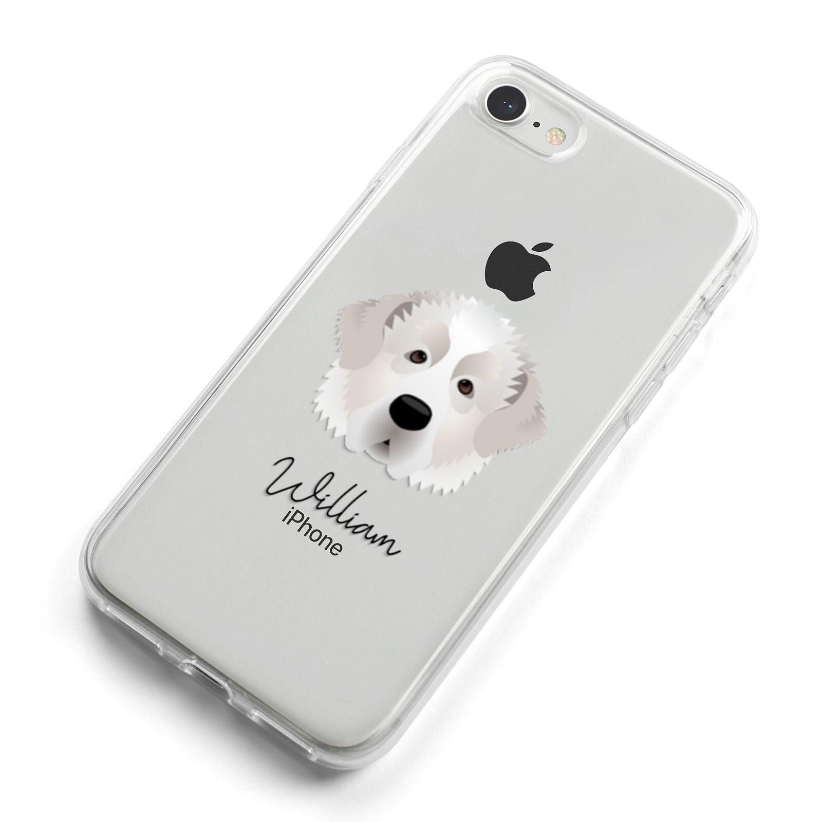 Pyrenean Mastiff Personalised iPhone 8 Bumper Case on Silver iPhone Alternative Image