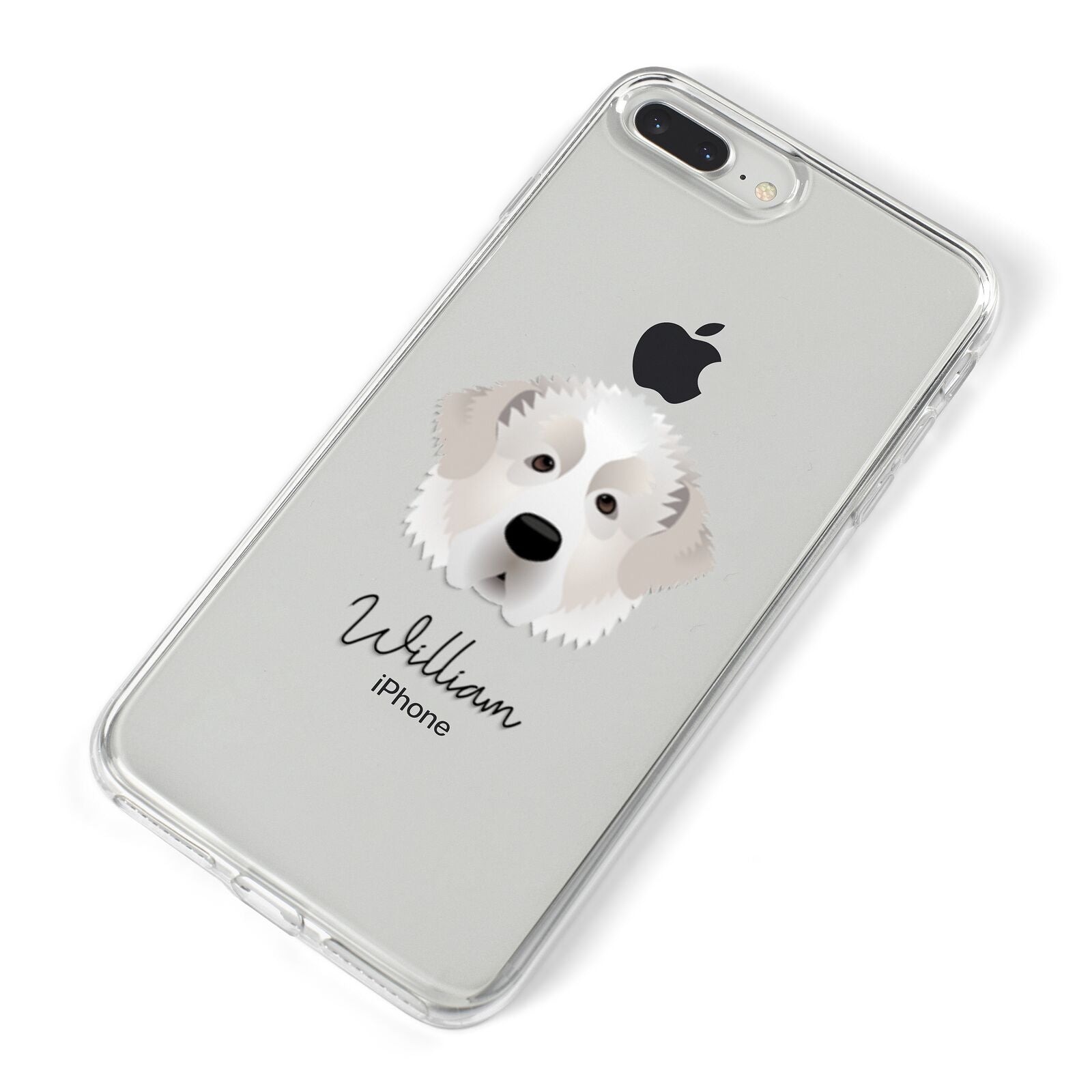 Pyrenean Mastiff Personalised iPhone 8 Plus Bumper Case on Silver iPhone Alternative Image