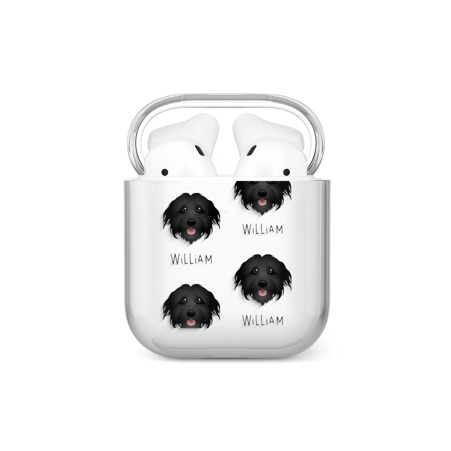 Pyrenean Shepherd Icon with Name AirPods Case
