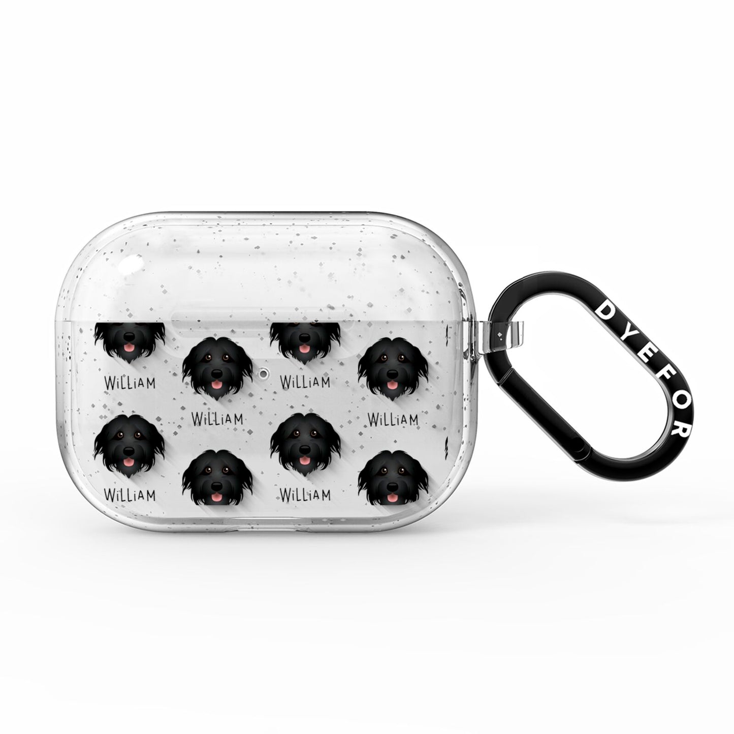 Pyrenean Shepherd Icon with Name AirPods Pro Glitter Case