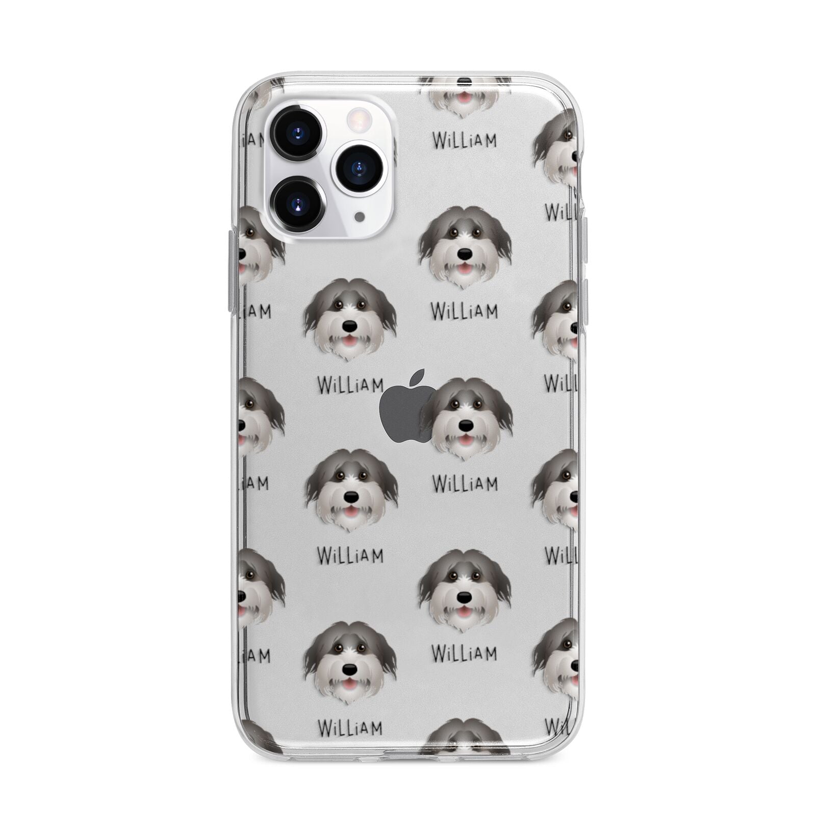 Pyrenean Shepherd Icon with Name Apple iPhone 11 Pro Max in Silver with Bumper Case