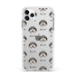 Pyrenean Shepherd Icon with Name Apple iPhone 11 Pro Max in Silver with White Impact Case