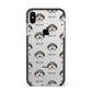 Pyrenean Shepherd Icon with Name Apple iPhone Xs Max Impact Case Black Edge on Silver Phone