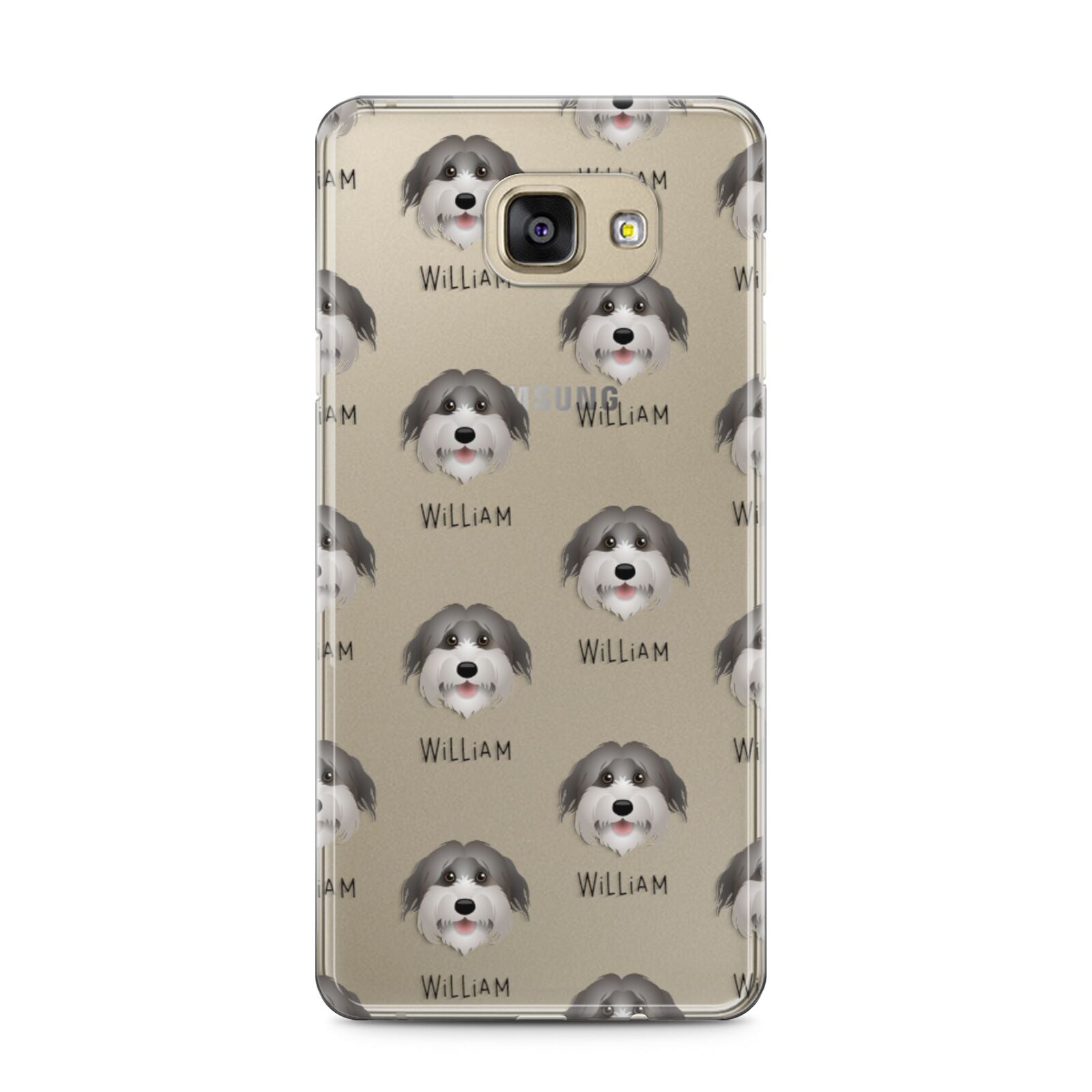 Pyrenean Shepherd Icon with Name Samsung Galaxy A5 2016 Case on gold phone