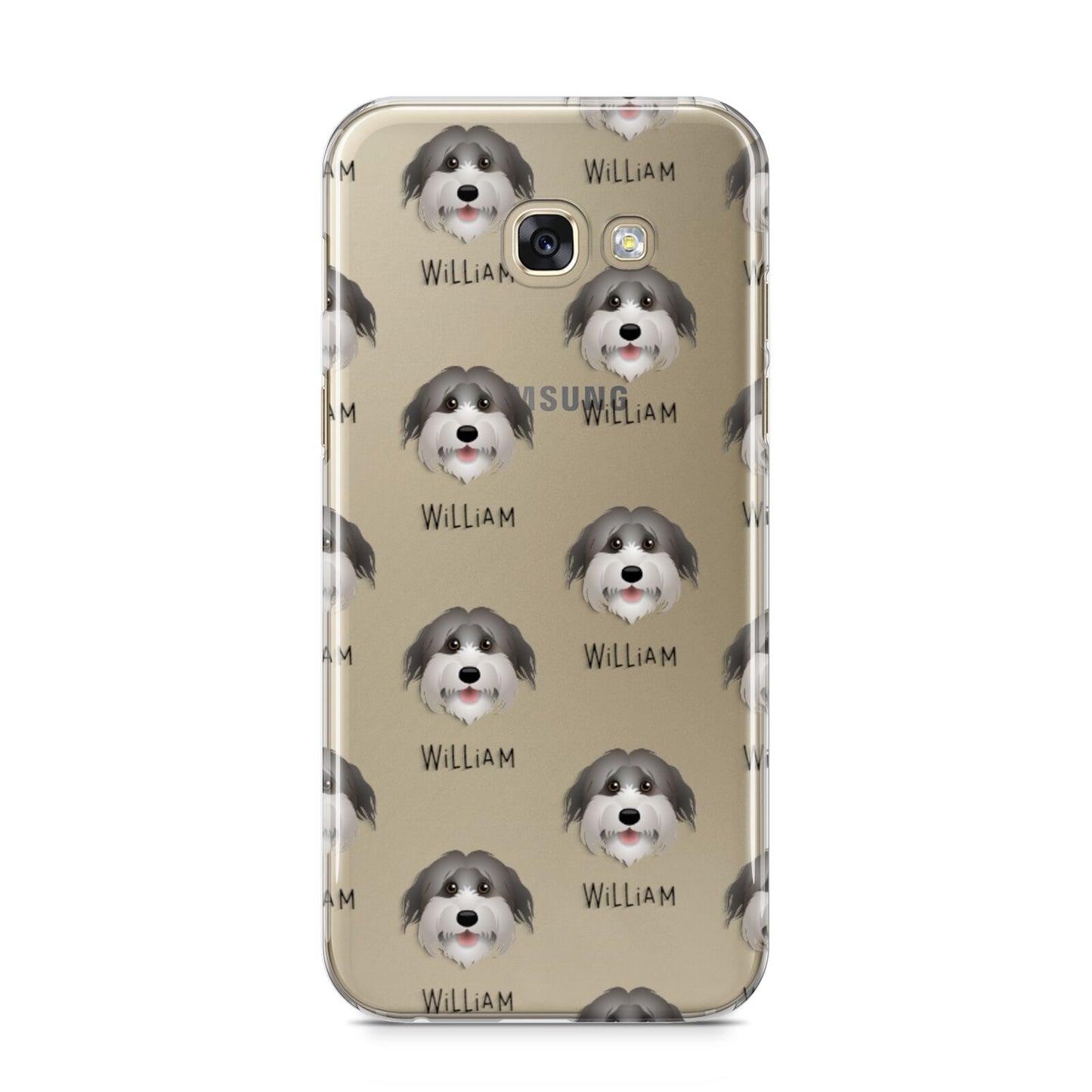Pyrenean Shepherd Icon with Name Samsung Galaxy A5 2017 Case on gold phone