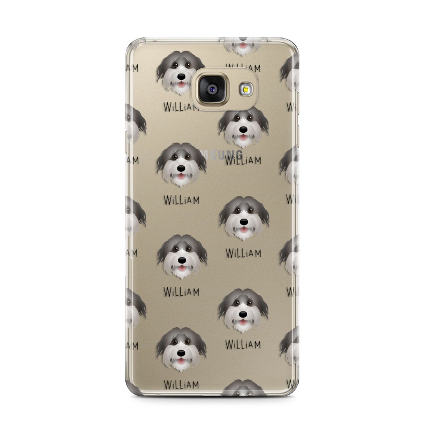 Pyrenean Shepherd Icon with Name Samsung Galaxy A7 2016 Case on gold phone