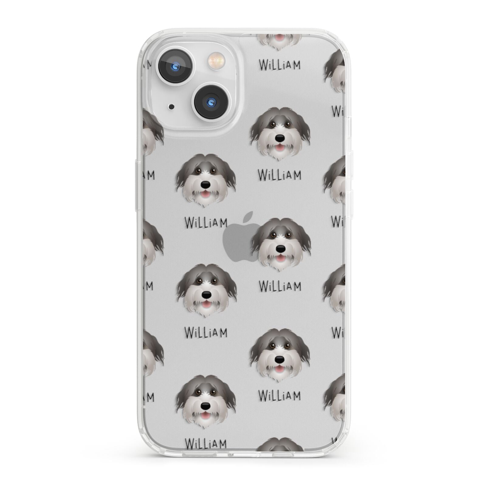 Pyrenean Shepherd Icon with Name iPhone 13 Clear Bumper Case