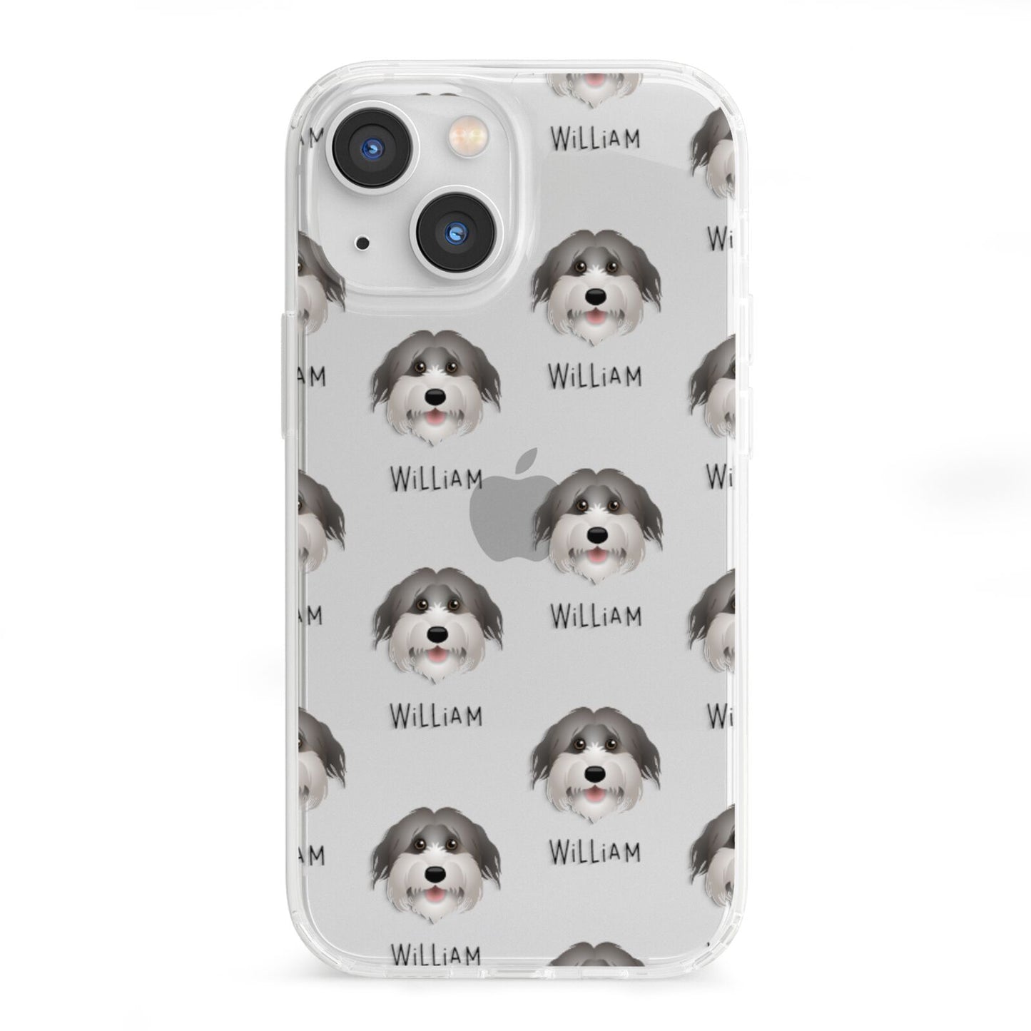 Pyrenean Shepherd Icon with Name iPhone 13 Mini Clear Bumper Case