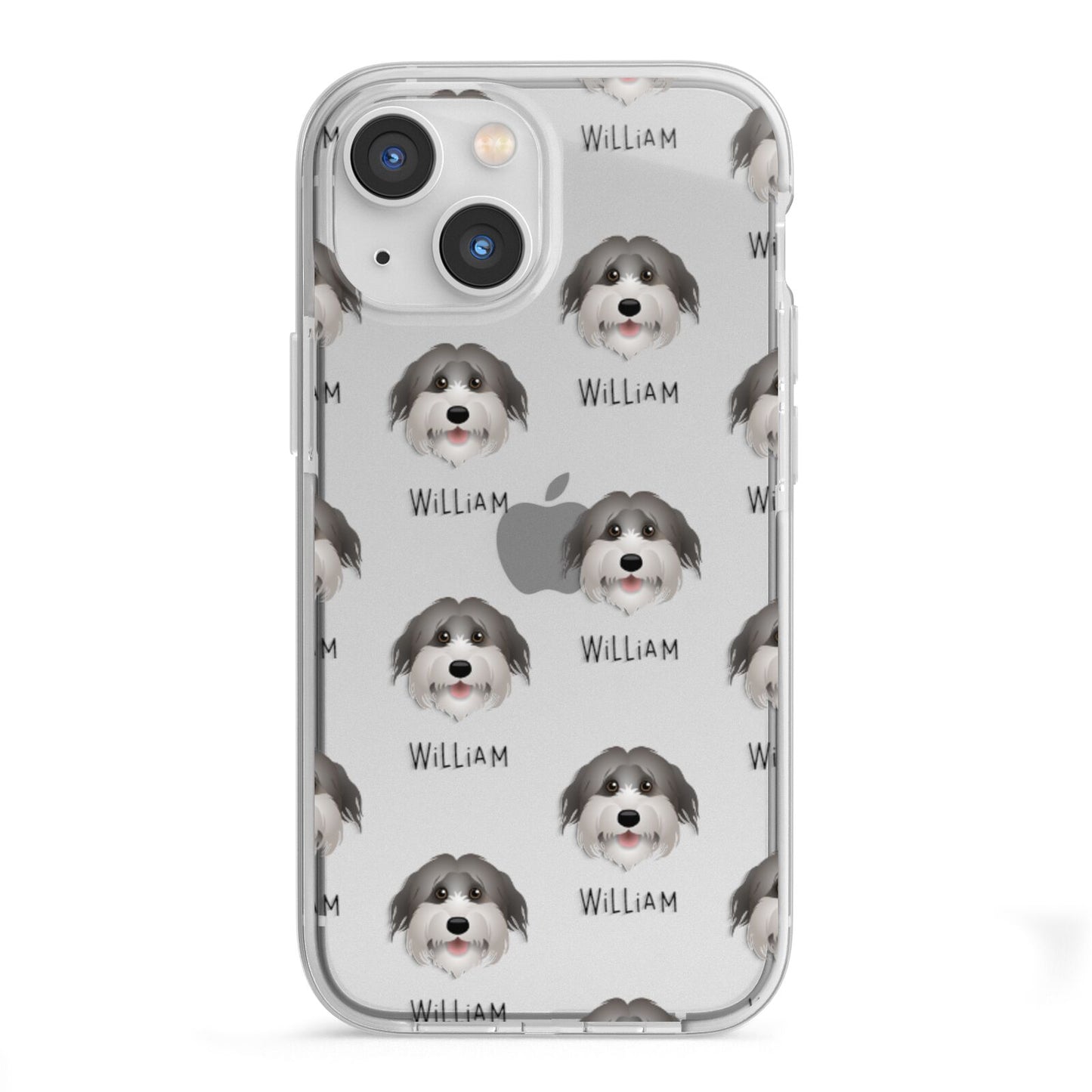 Pyrenean Shepherd Icon with Name iPhone 13 Mini TPU Impact Case with White Edges