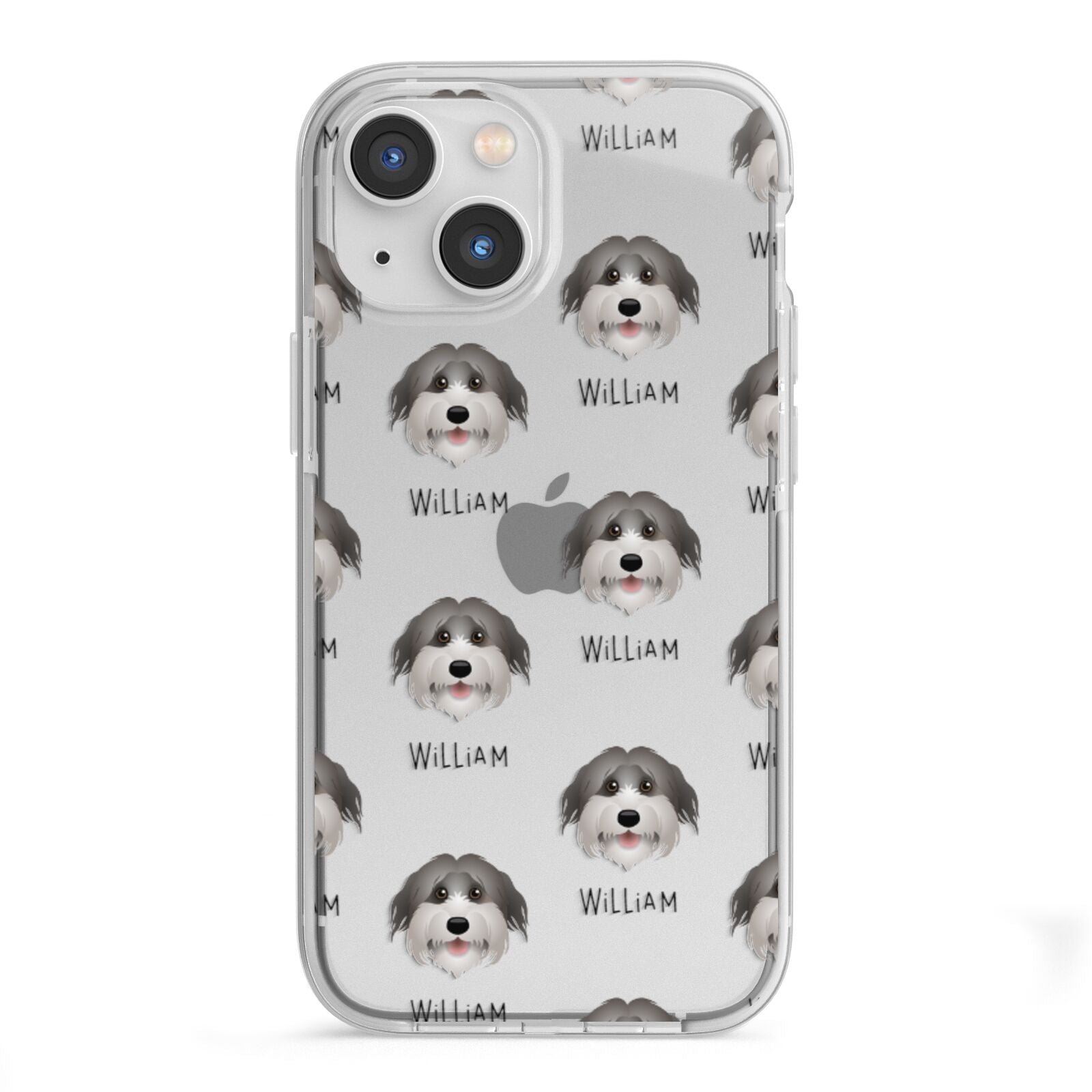 Pyrenean Shepherd Icon with Name iPhone 13 Mini TPU Impact Case with White Edges