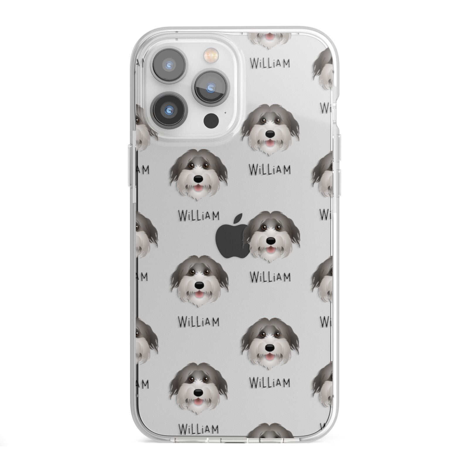 Pyrenean Shepherd Icon with Name iPhone 13 Pro Max TPU Impact Case with White Edges