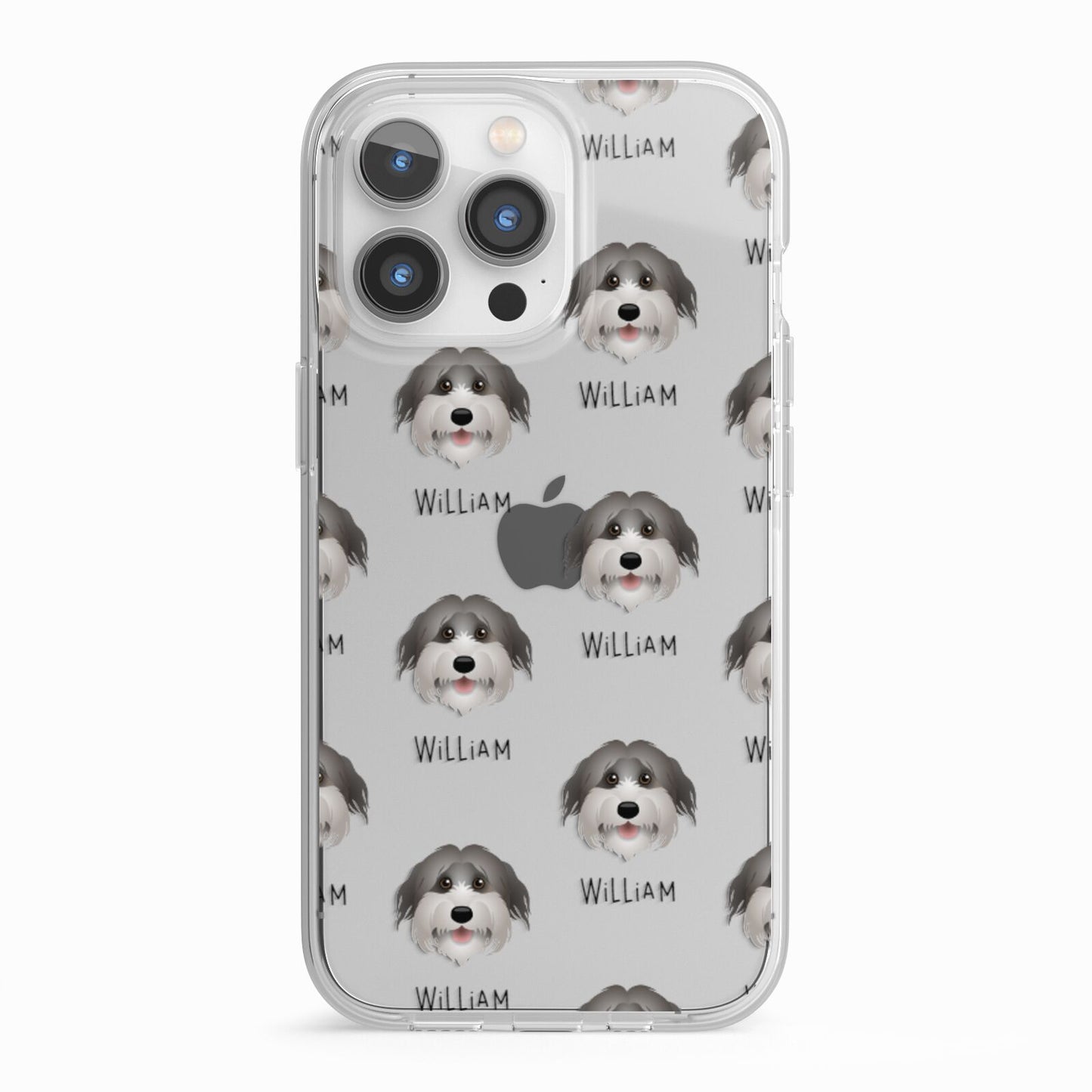 Pyrenean Shepherd Icon with Name iPhone 13 Pro TPU Impact Case with White Edges
