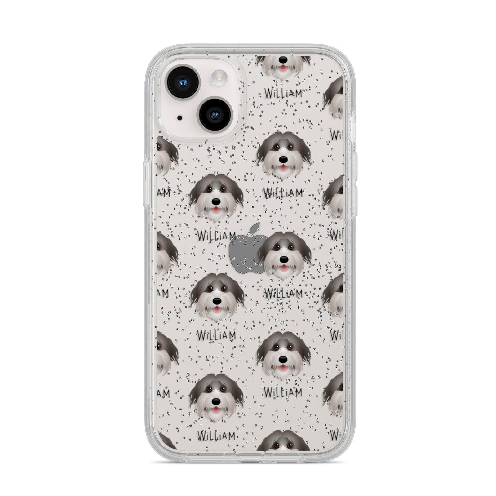 Pyrenean Shepherd Icon with Name iPhone 14 Plus Glitter Tough Case Starlight