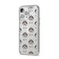 Pyrenean Shepherd Icon with Name iPhone 14 Pro Max Clear Tough Case Silver Angled Image
