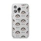 Pyrenean Shepherd Icon with Name iPhone 14 Pro Max Clear Tough Case Silver