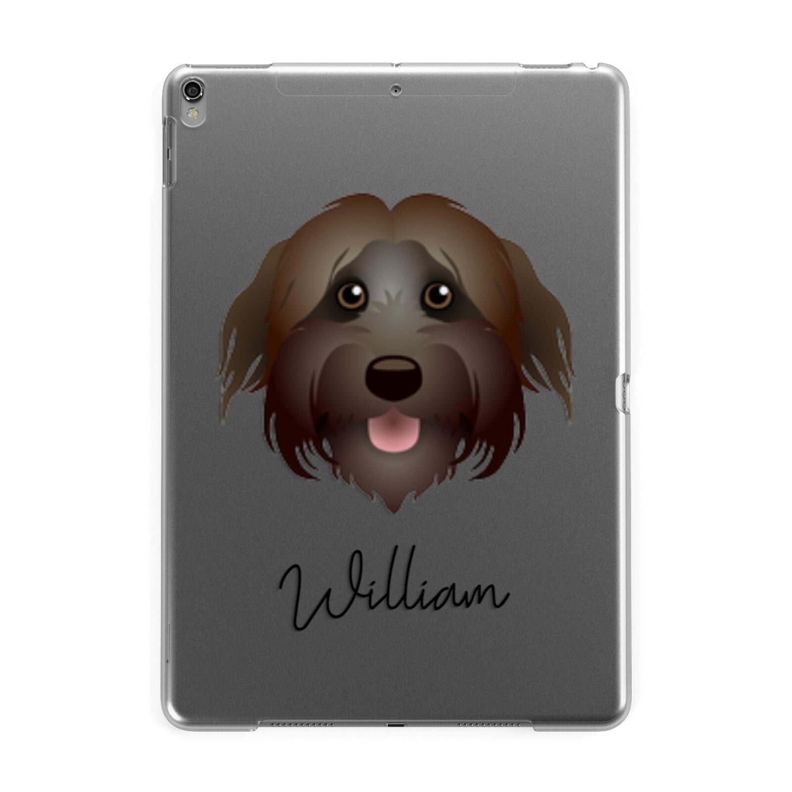 Pyrenean Shepherd Personalised Apple iPad Grey Case