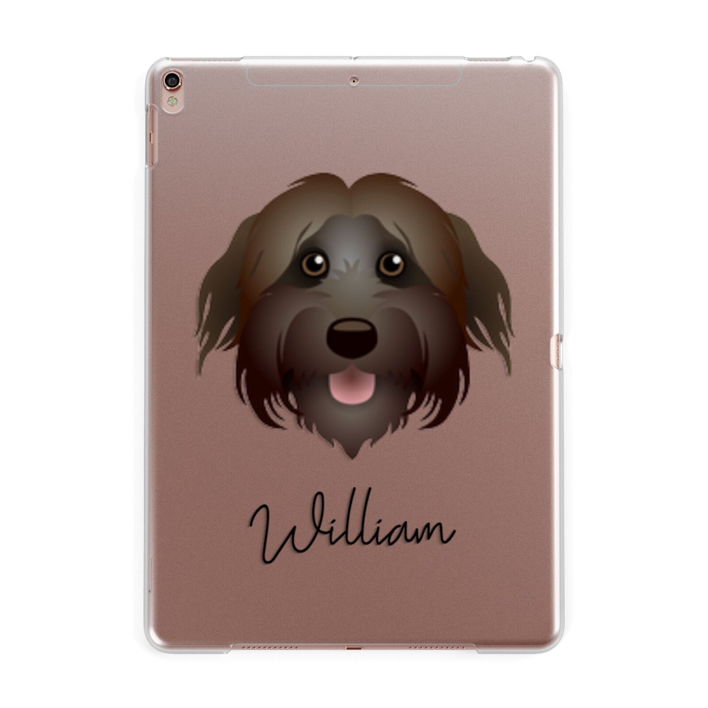 Pyrenean Shepherd Personalised Apple iPad Rose Gold Case