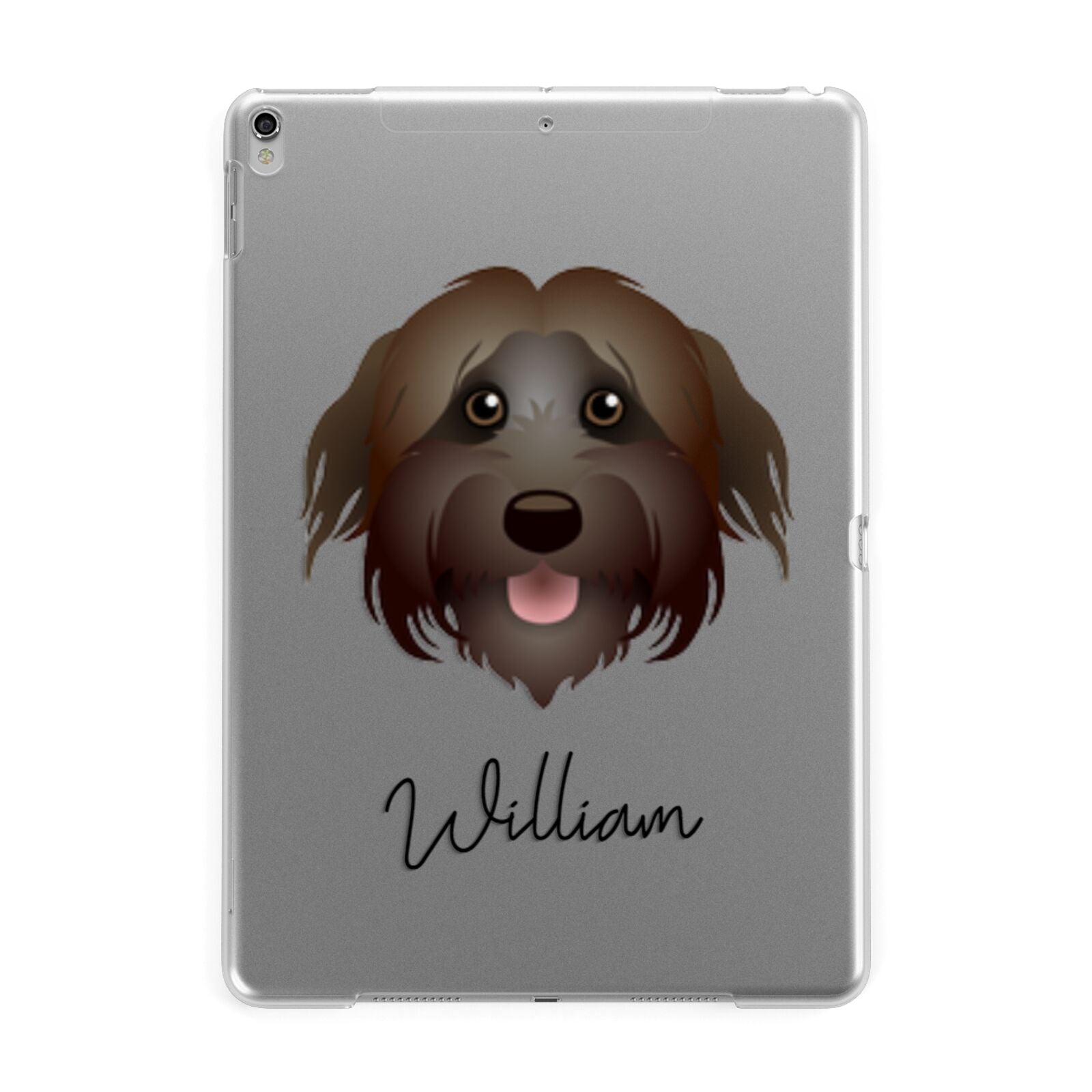 Pyrenean Shepherd Personalised Apple iPad Silver Case