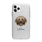 Pyrenean Shepherd Personalised Apple iPhone 11 Pro Max in Silver with Bumper Case