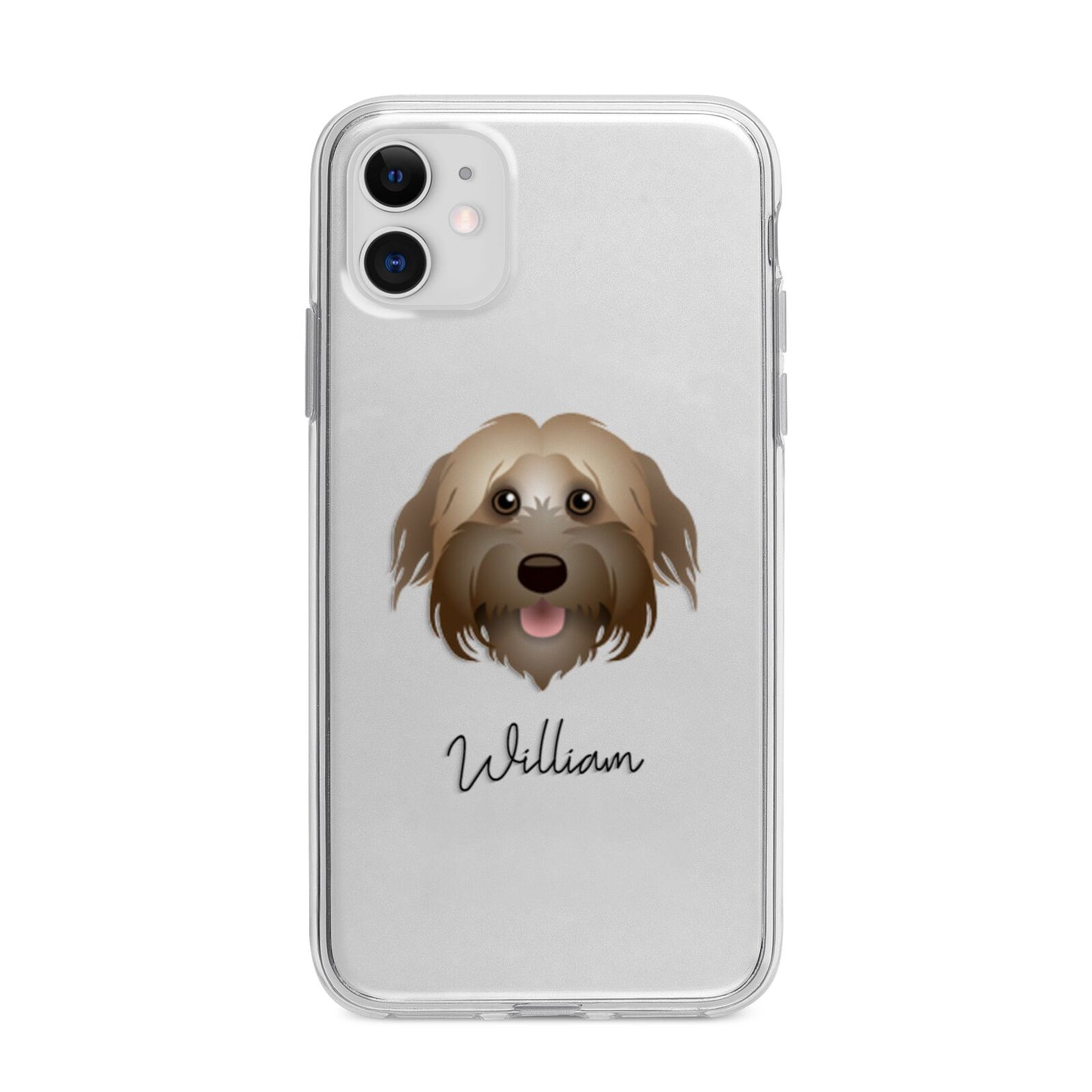 Pyrenean Shepherd Personalised Apple iPhone 11 in White with Bumper Case