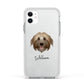 Pyrenean Shepherd Personalised Apple iPhone 11 in White with White Impact Case