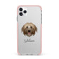 Pyrenean Shepherd Personalised iPhone 11 Pro Max Impact Pink Edge Case