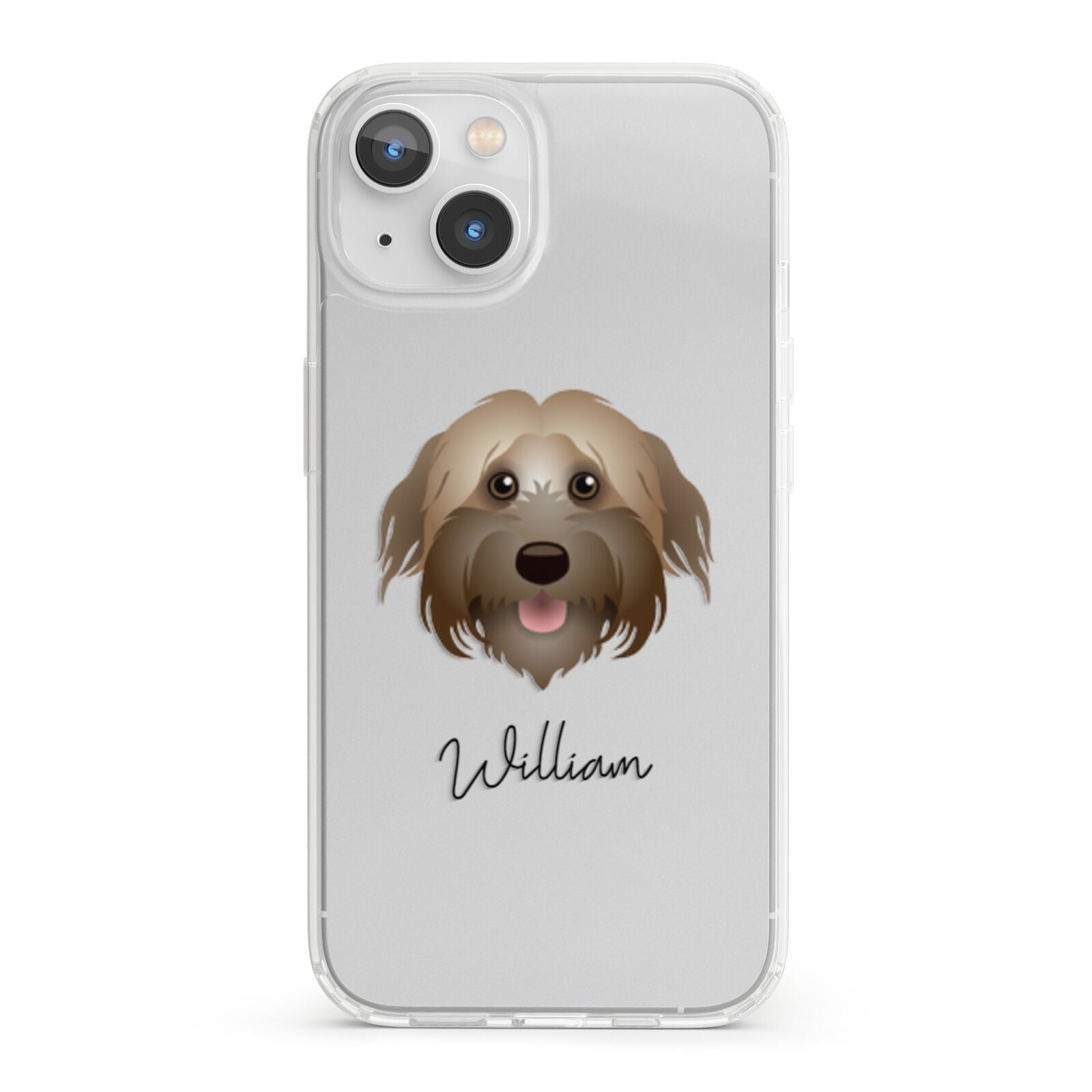 Pyrenean Shepherd Personalised iPhone 13 Clear Bumper Case