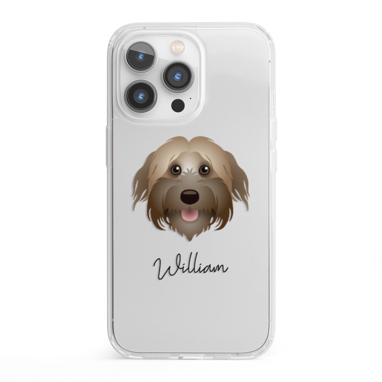 Pyrenean Shepherd Personalised iPhone 13 Pro Clear Bumper Case