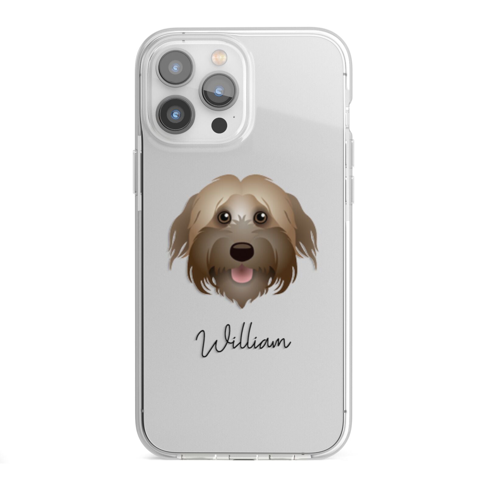 Pyrenean Shepherd Personalised iPhone 13 Pro Max TPU Impact Case with White Edges