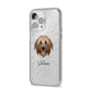 Pyrenean Shepherd Personalised iPhone 14 Pro Max Glitter Tough Case Silver Angled Image