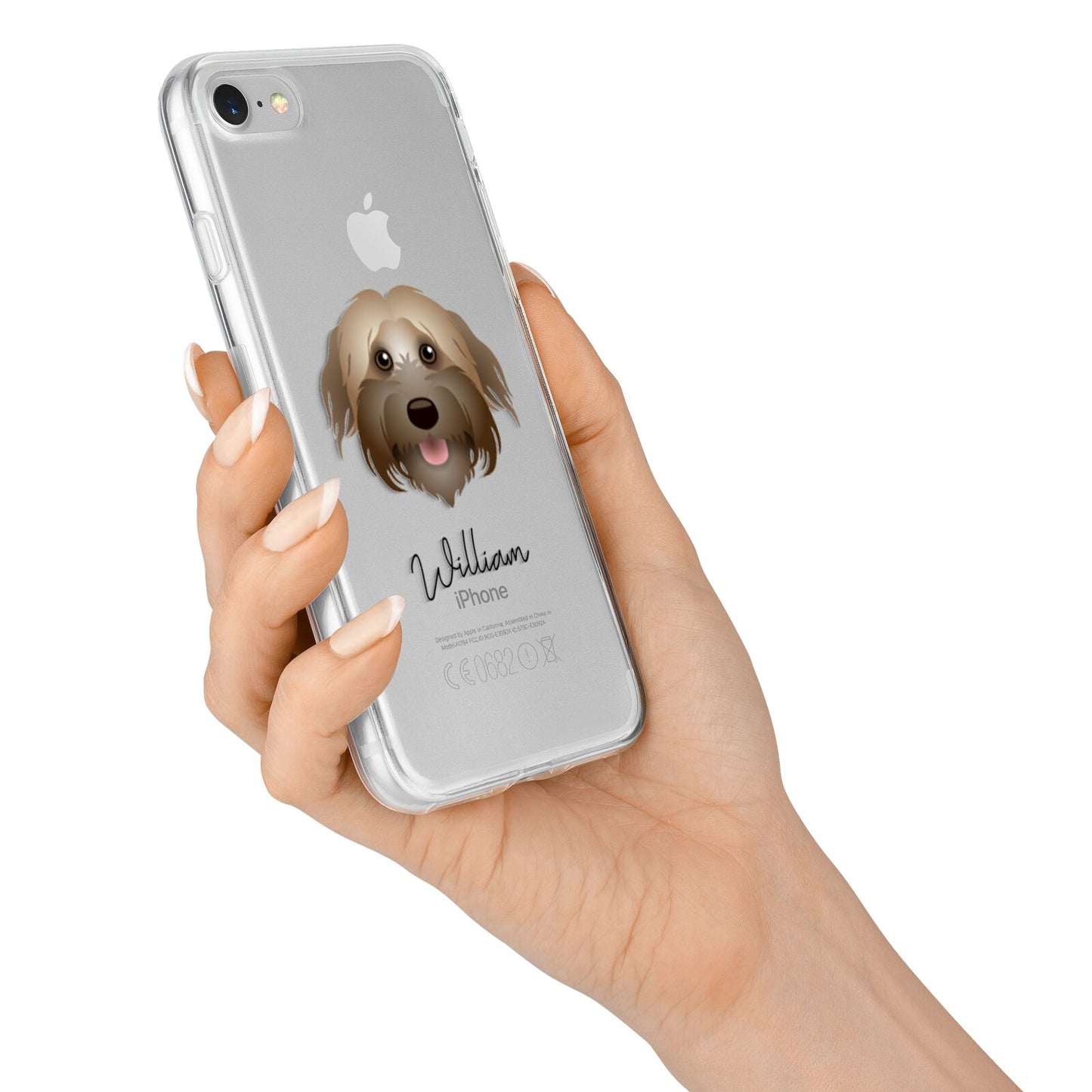 Pyrenean Shepherd Personalised iPhone 7 Bumper Case on Silver iPhone Alternative Image