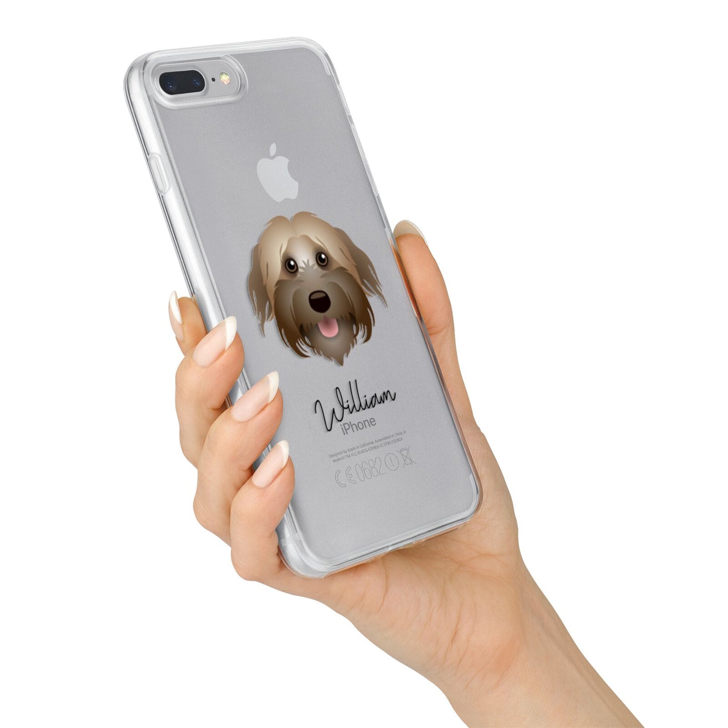 Pyrenean Shepherd Personalised iPhone 7 Plus Bumper Case on Silver iPhone Alternative Image